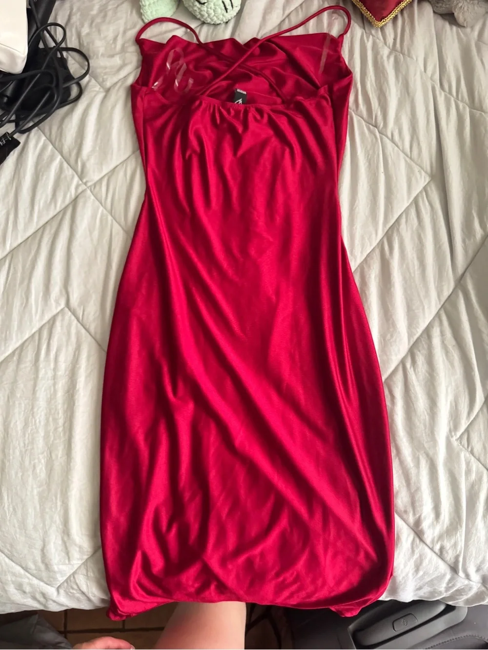 Windsor Red Cowl Neck Mini Slip Dress